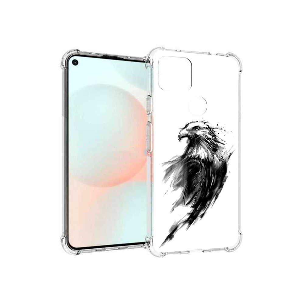 

Чехол MyPads Tocco для Google Pixel 5A чб птица, Прозрачный, Tocco