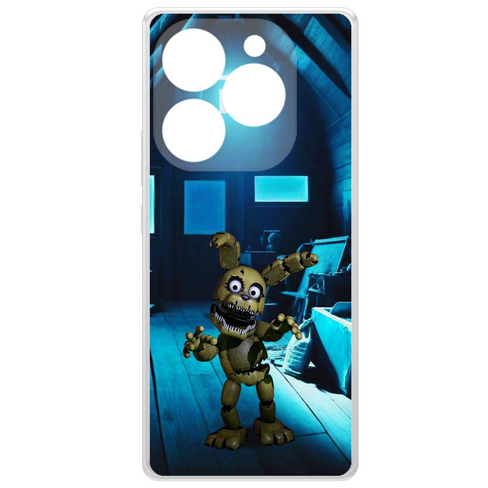 

Чехол-накладка Krutoff Clear Case ФНАФ - Плюштрап для ITEL S23+, Прозрачный