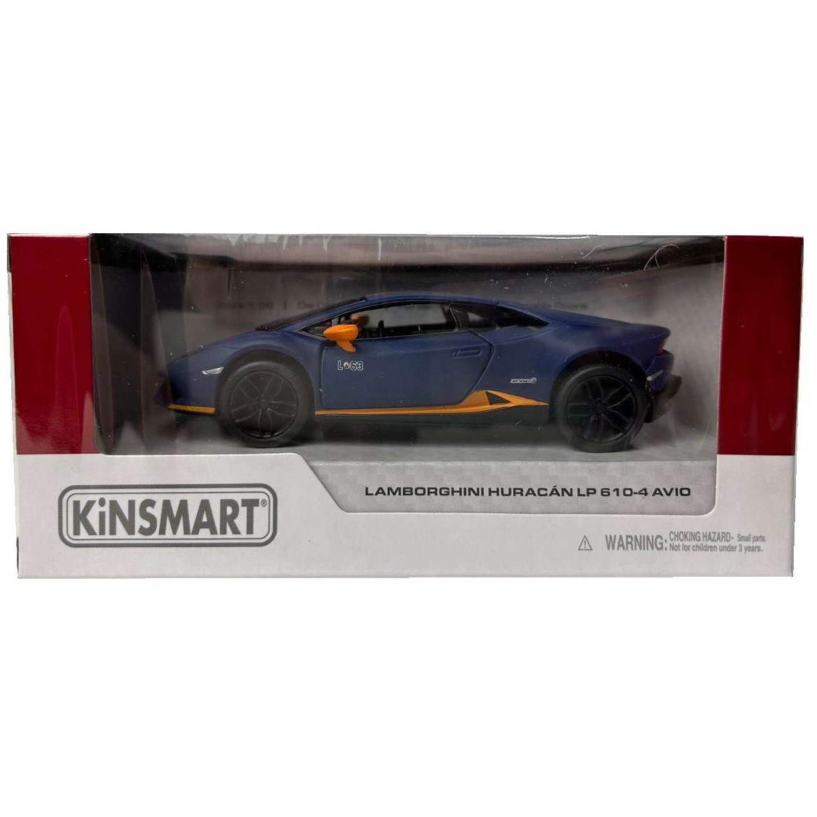 Машинка Kinsmart Lamborghini Huracan LP 610-4 Avio 1:36 синяя арт КТ5401-4 welly 1 24 lamborghini huracan lp610 alloy car model diecasts