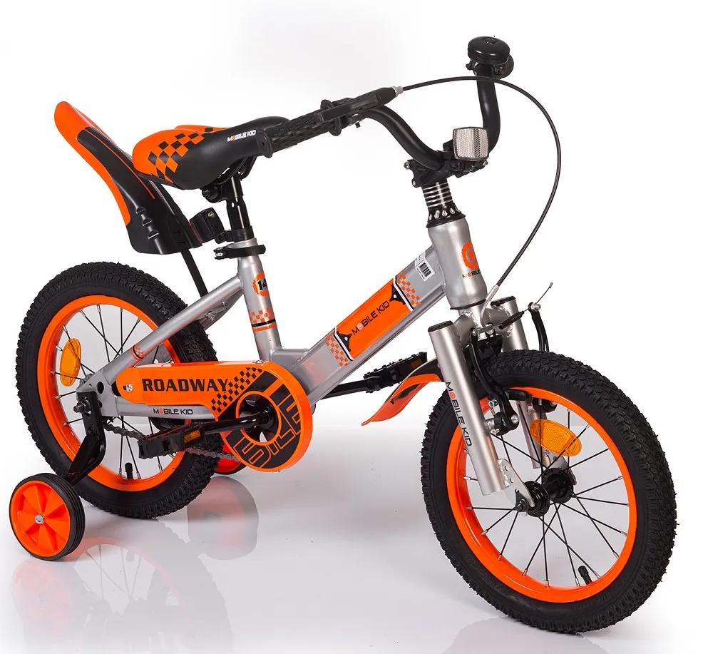 фото Детский велосипед mobile kid roadway 14 двухколёсный, оранжевый