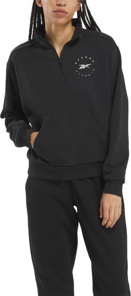 

Свитшот женский Reebok Q3 IDE FLEECE MIDLAYER черный XS, Q3 IDE FLEECE MIDLAYER