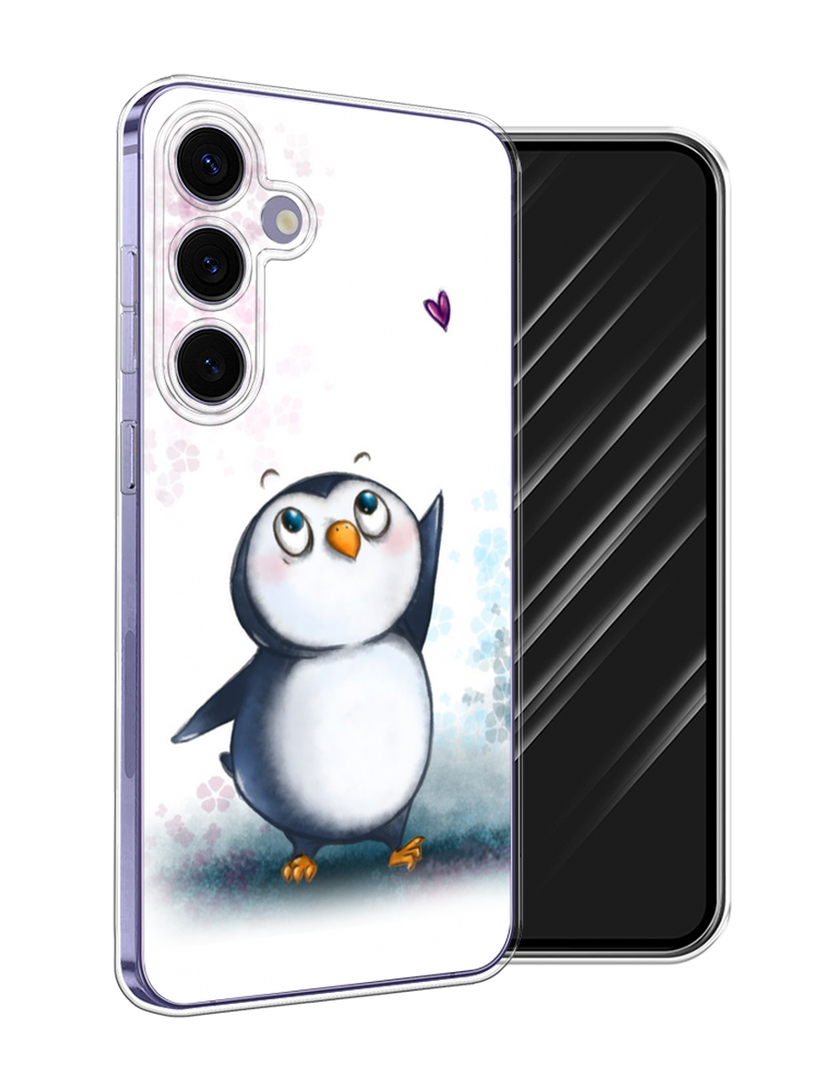 

Чехол Awog на Samsung Galaxy S24 Plus "Пингвин и сердечко", Белый, 2109150-1