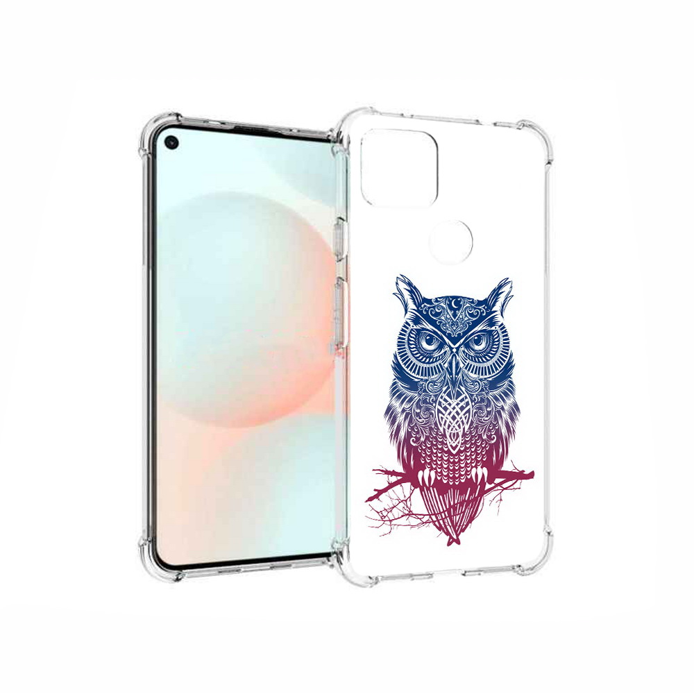 

Чехол MyPads Tocco для Google Pixel 5A хиппи сова, Прозрачный, Tocco
