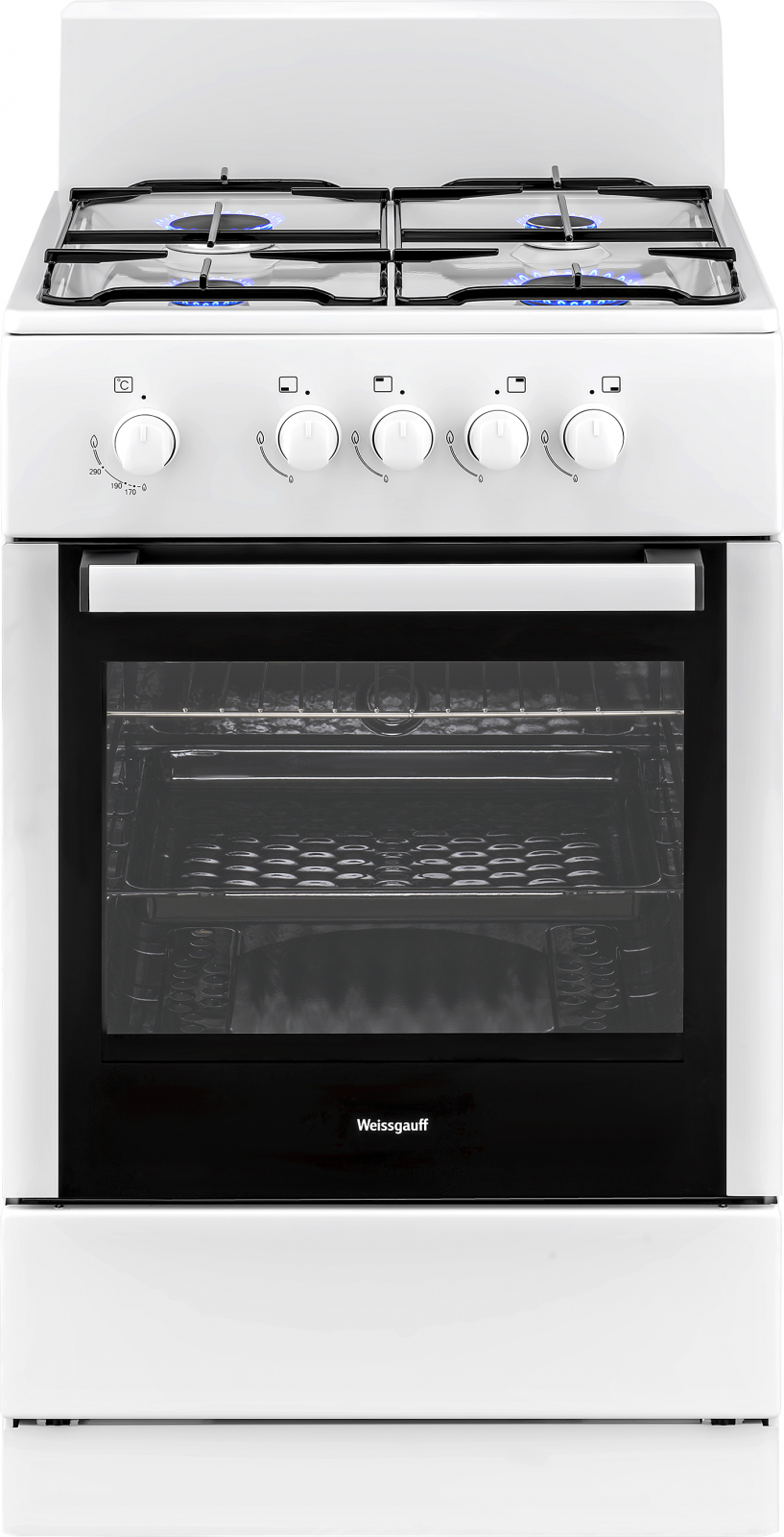 фото Газовая плита weissgauff wgs g4g01 w white