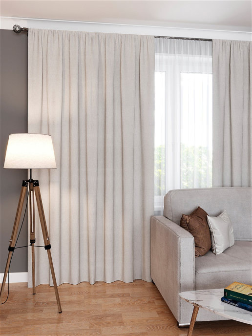 

Штора классическая LEGRAND 58082997 180x260 см стальной, Сканди
