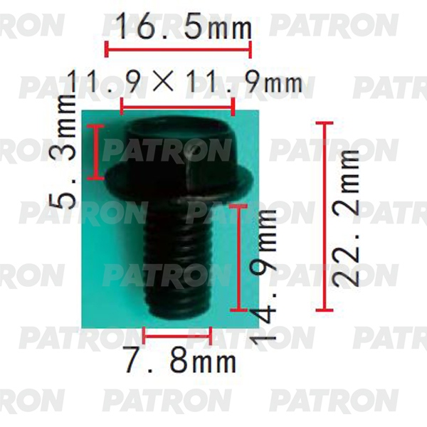 Винт металлический Audi Seat Skoda VW Применяемость: Болт T1=12.0x12.0,F=7.8, L=15.0