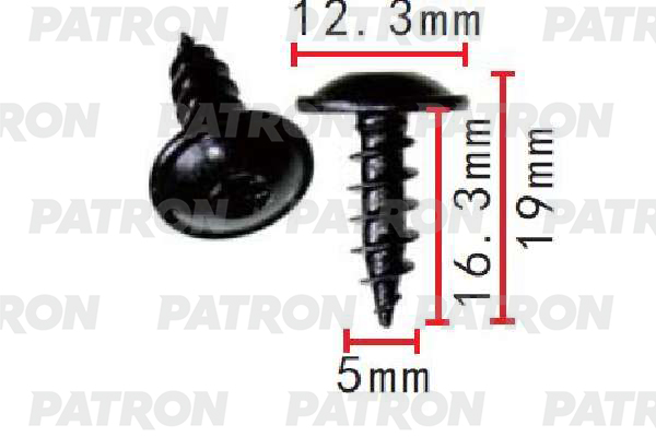 Винт Металлический Audi,Seat,Skoda,Volkswagen Саморез С Внутренним Torx PATRON P371602