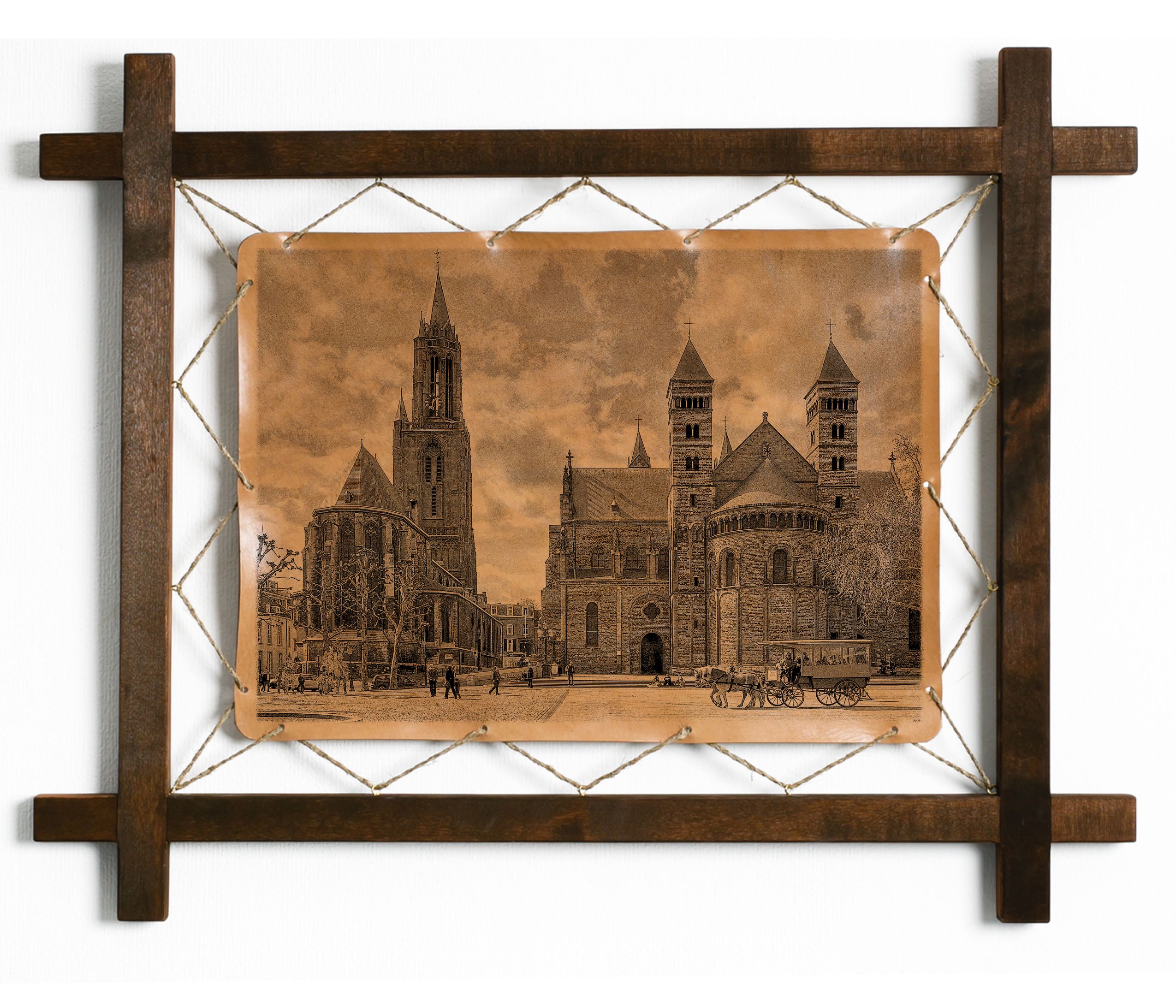 

Картина BoomGiftПлощадь Фрайтхоф, Маастрихт, гравировка на натуральной коже, 765