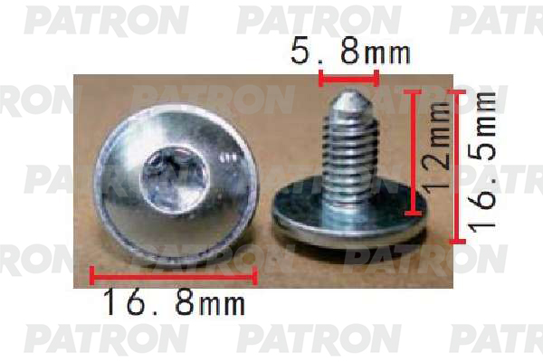 

Винт Металлический Audi,Seat,Skoda,Volkswagen Саморез С Внутренним Torx PATRON P371531