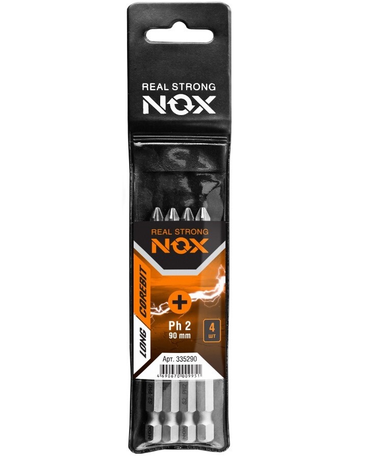 

Биты NOX Corebit PH2-90мм (4шт) 335290/335090-4