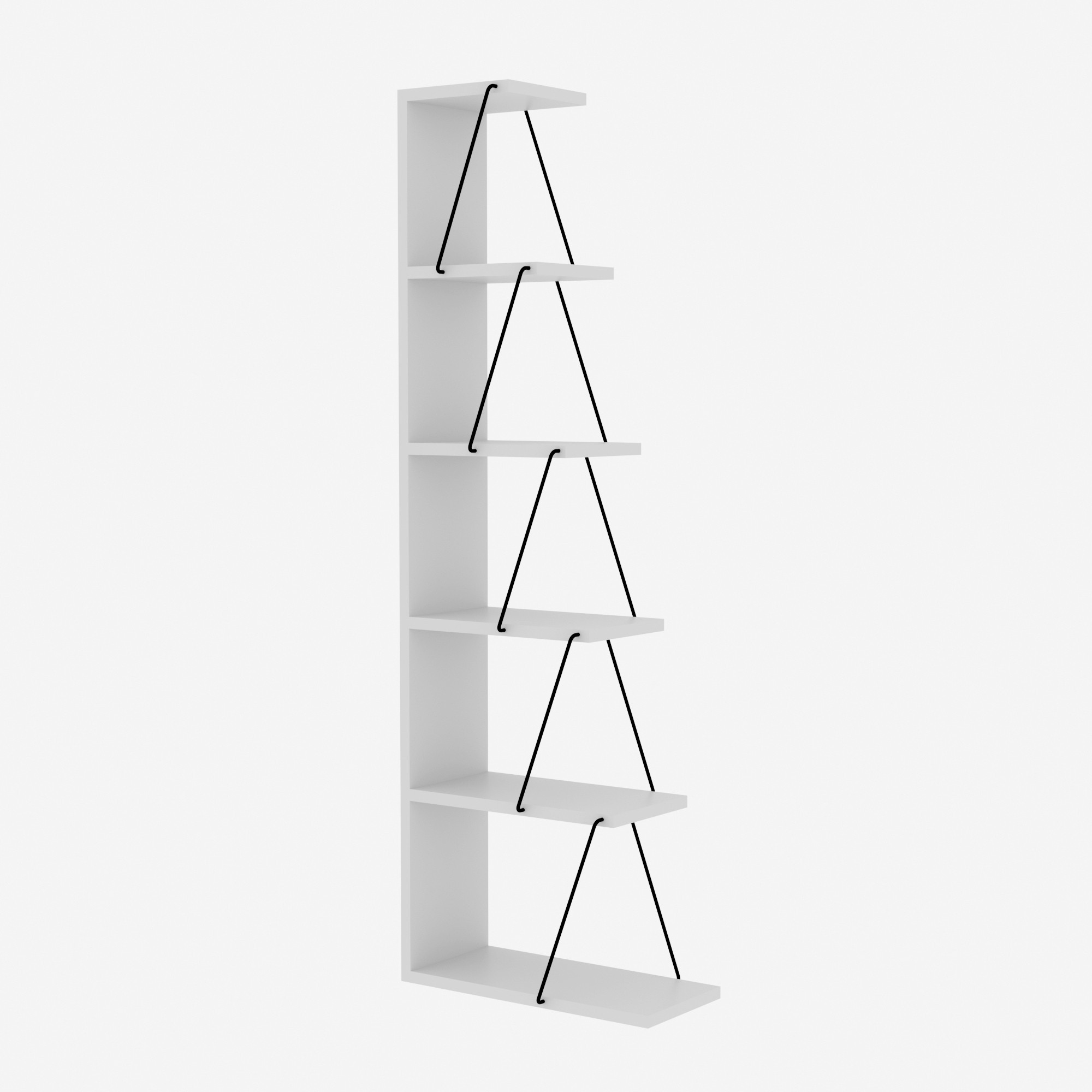 фото Стеллаж - этажерка напольный вертикальный, uvi collection 854kln3607, белый 50x150x22 см