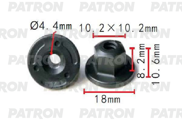 Гайка Пластмассовая Bmw Применяемость Универсальная Patron P371499 PATRON арт. P371499