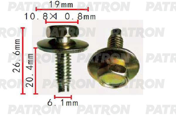 Винт Металлический Patron P371482