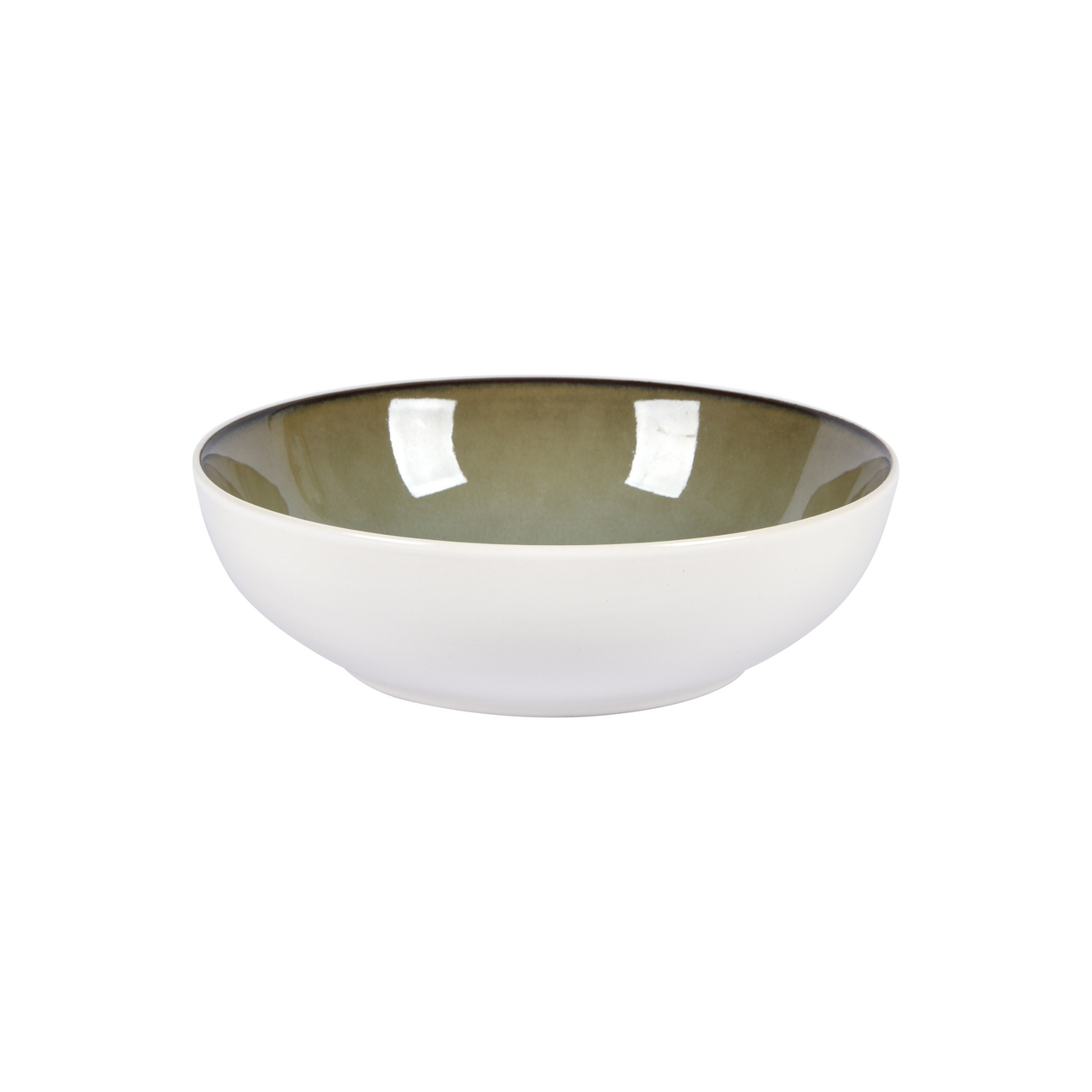 

Салатник Glaze olive бело-оливковый 17 см