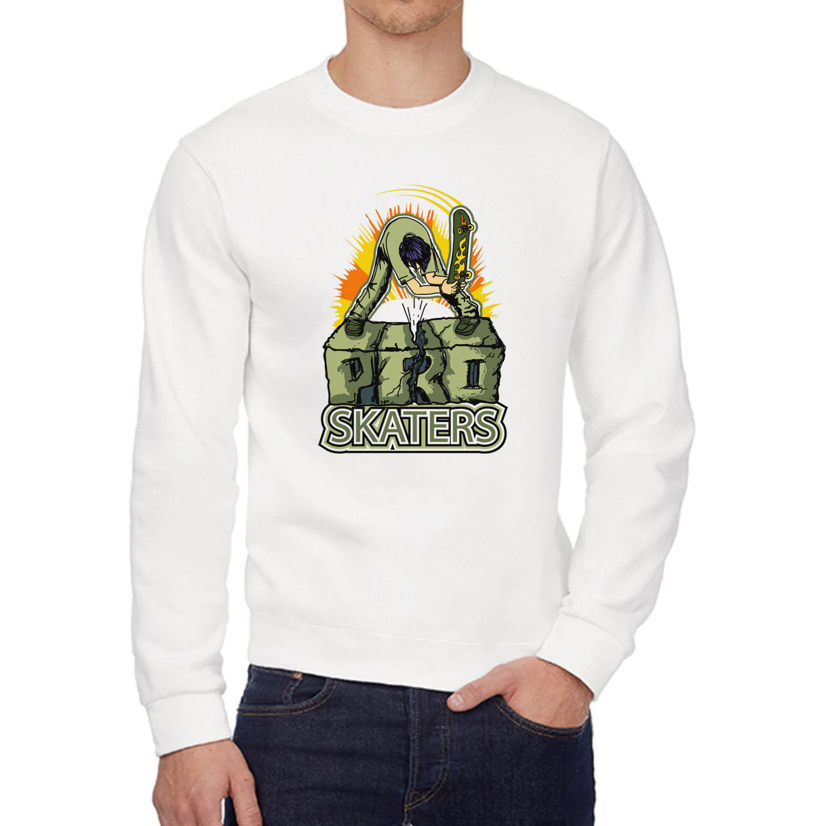 

Свитшот унисекс CoolPodarok W0151315 белый 44 RU, W0151315