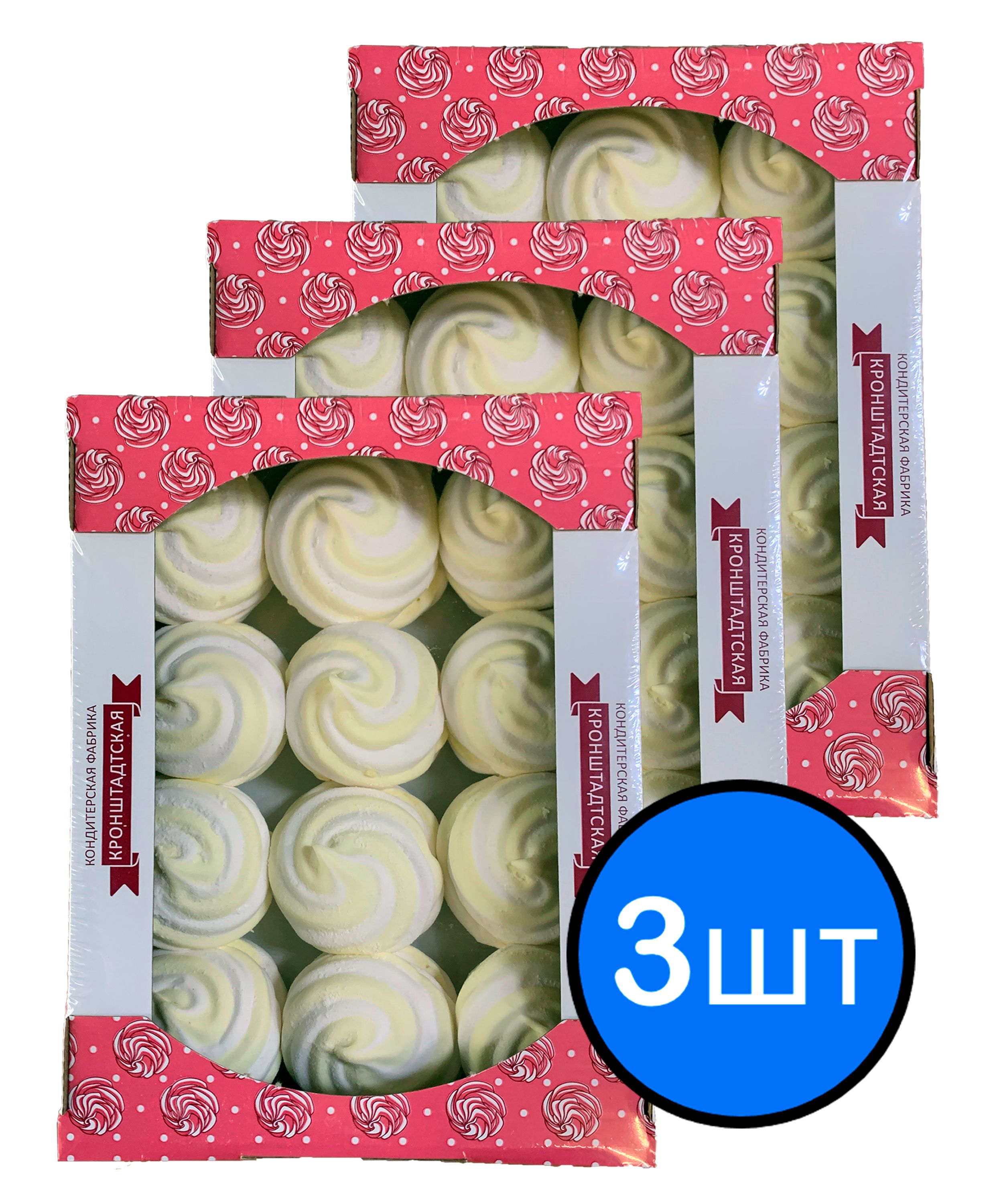 

Зефир лимон/сливки "Зефиркино счастье" КФ КРОНШТАДТСКАЯ, 500г х 3шт