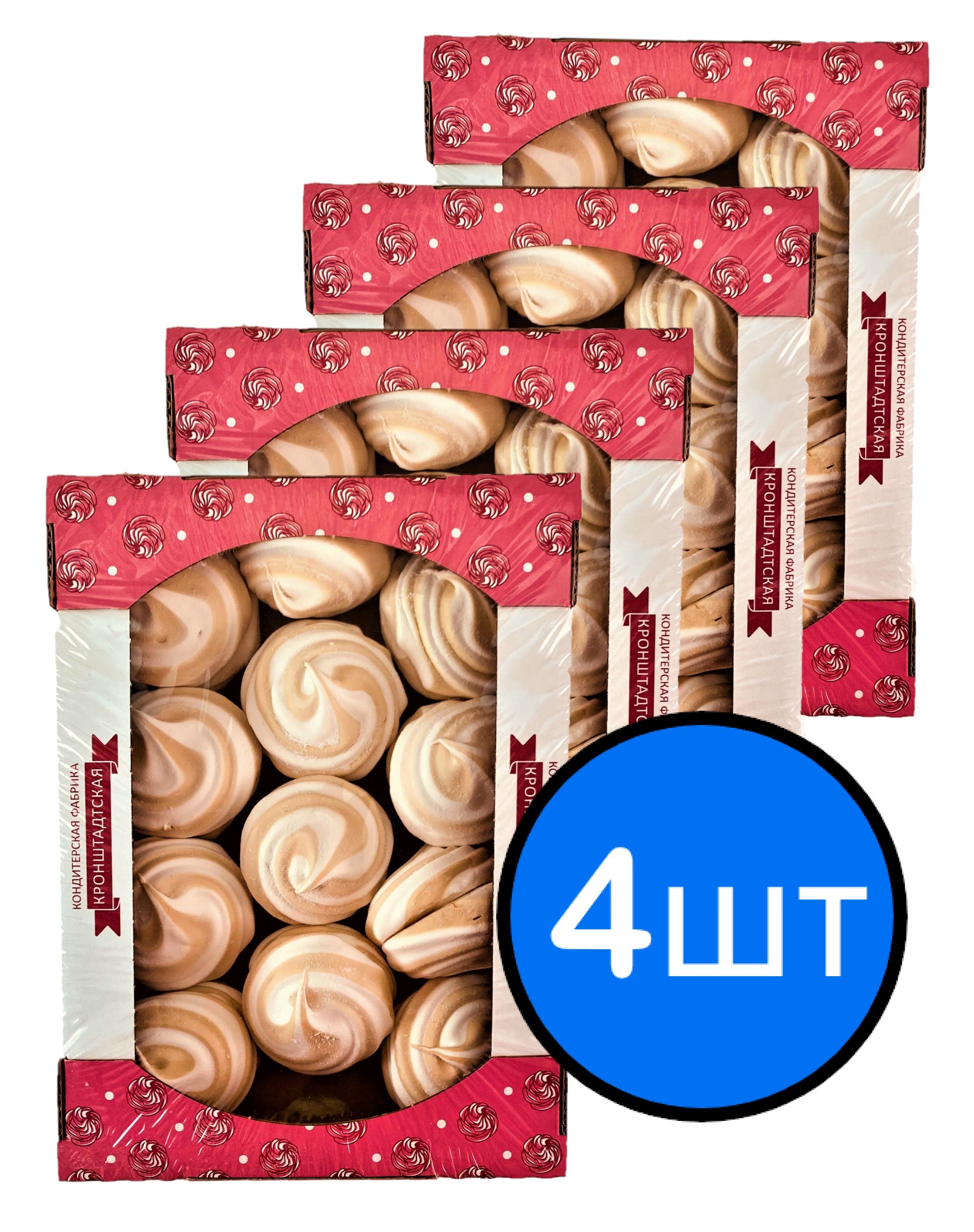 

Зефир кофе/сливки "Зефиркино счастье" КФ КРОНШТАДТСКАЯ, 500г х 4шт