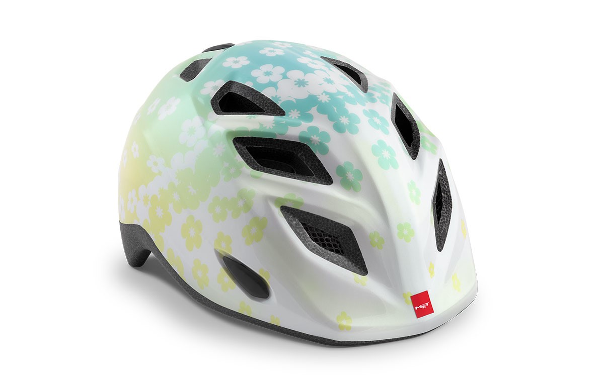 Велошлем детский Met Genio Iridescent White Flowers Unisize (52-57 см) (3HELM90UNFH)