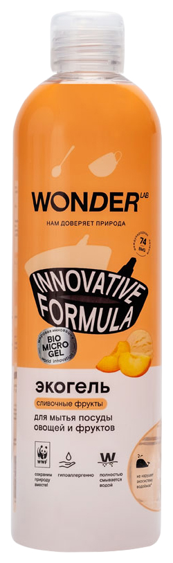 

Экогель для мытья посуды Wonder Lab Innovative Formula Сливочные фрукты 480мл