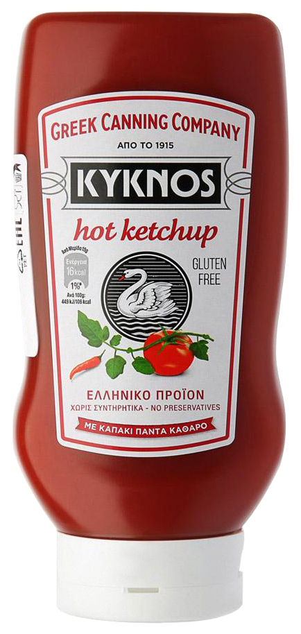Кетчуп Kyknos томатный острый 580г