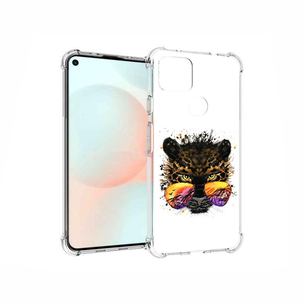 

Чехол MyPads Tocco для Google Pixel 5A тропический леопард, Прозрачный, Tocco