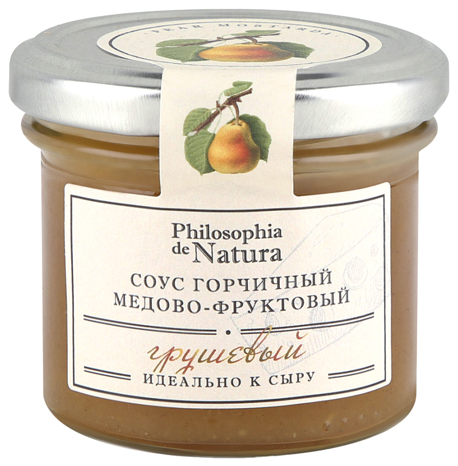 фото Соус philosophia de natura горчичный медово-фруктовый грушевый 100г