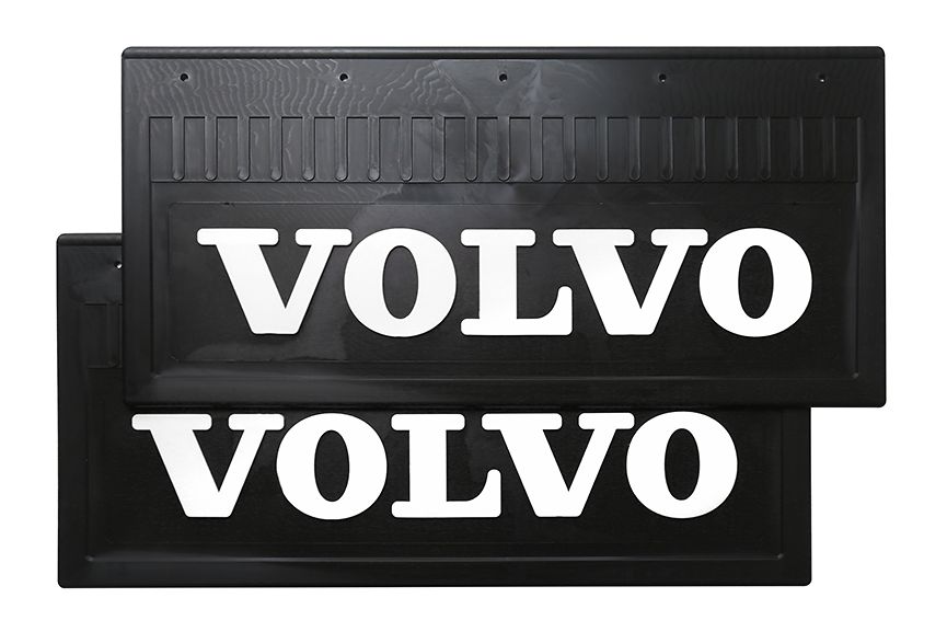 

Комплект брызговиков VOLVO задние грузовые 520*250 (LUX) с белой надписью