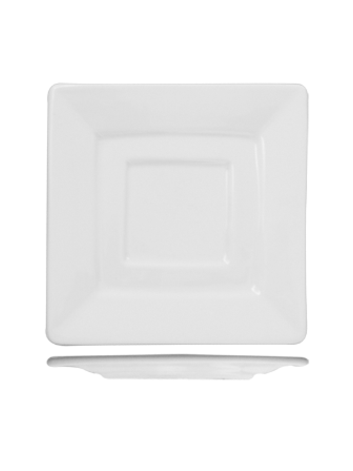 Набор квадратных блюдец Kunstwerk 4 шт , фарфоровые, 13,2 см, цвет белый