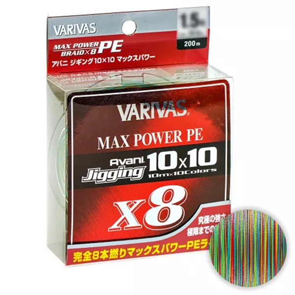 

Шнур Varivas Avani Jigging 10x10 Max Power PE x8 200м. 0.235мм. MULTICOLOR, Avani Jigging