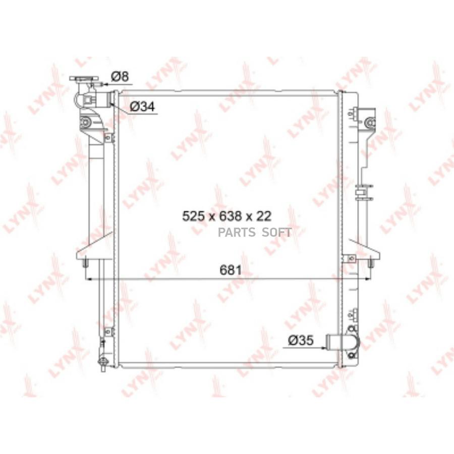 

Радиатор MITSUBISHI L200(KA/KB) 2.5D 05-15 MT