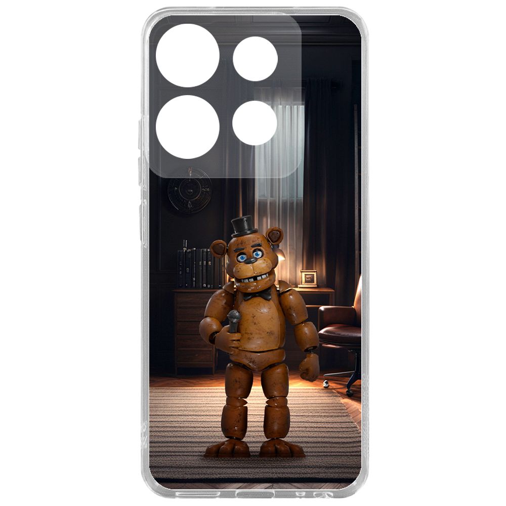 

Чехол-накладка Krutoff Clear Case ФНАФ - Медведь Фредди для TECNO POP 7 Pro, Прозрачный