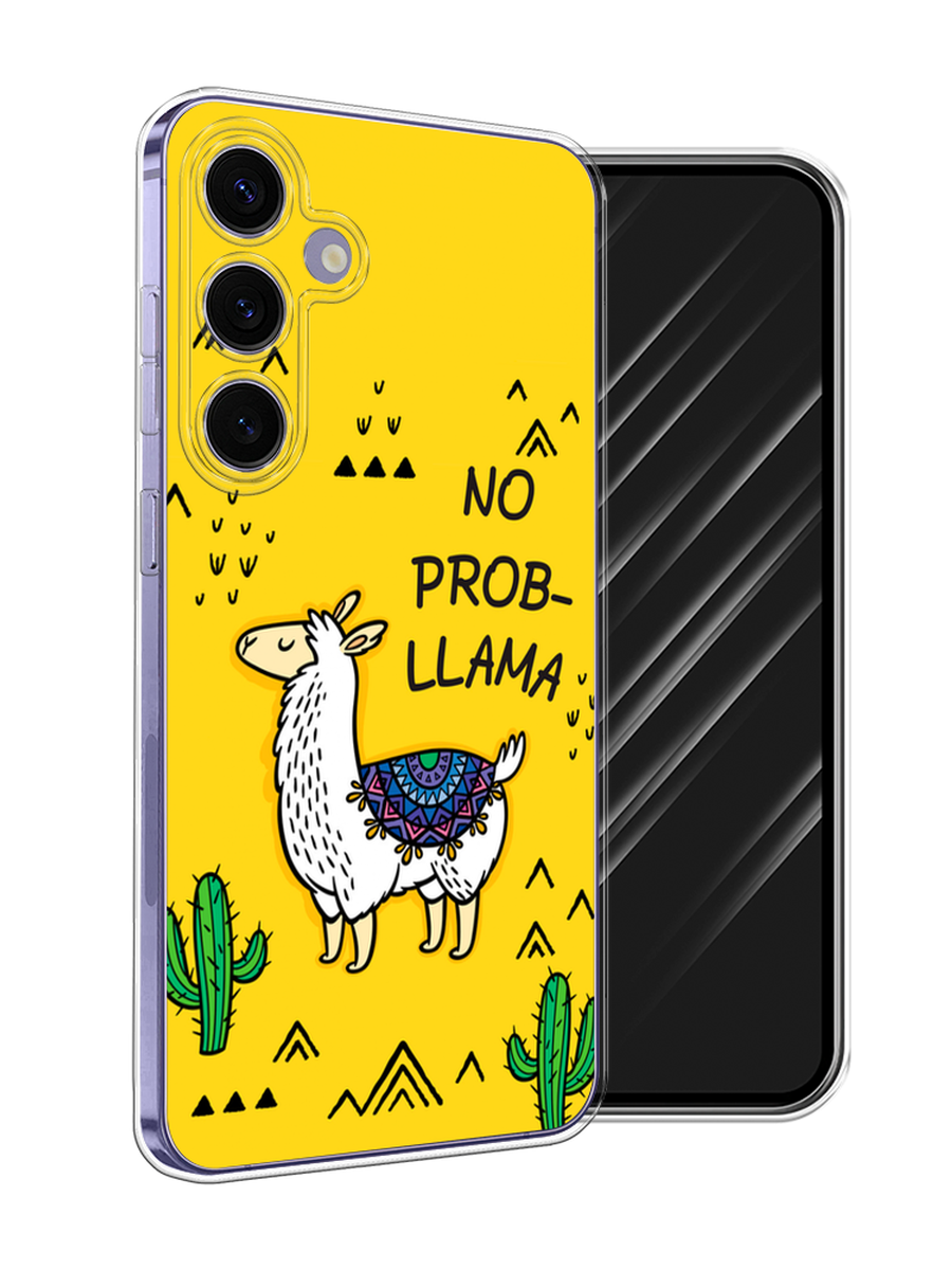 

Чехол Awog на Samsung Galaxy S24 Plus "No probLLama", Желтый;черный;синий, 2109150-1