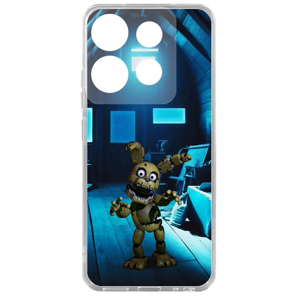 

Чехол-накладка Krutoff Clear Case ФНАФ - Плюштрап для TECNO POP 7, Прозрачный