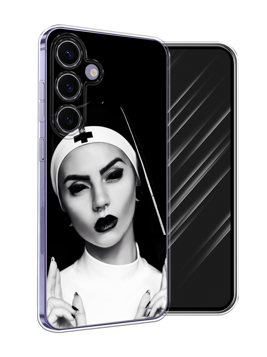 

Чехол Awog на Samsung Galaxy S24 Plus "Черная монашка", Серый;черный, 2109150-1