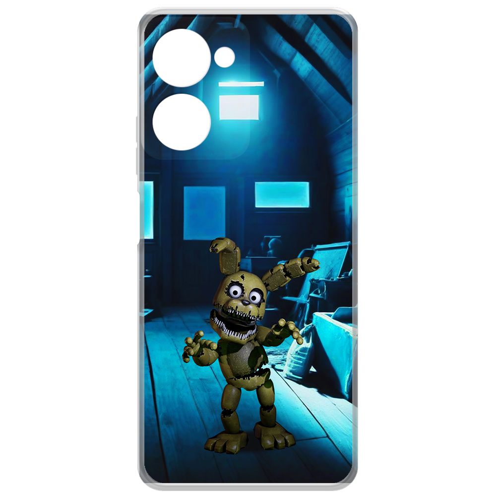 

Чехол-накладка Krutoff Clear Case ФНАФ - Плюштрап для Realme 10 Pro, Прозрачный
