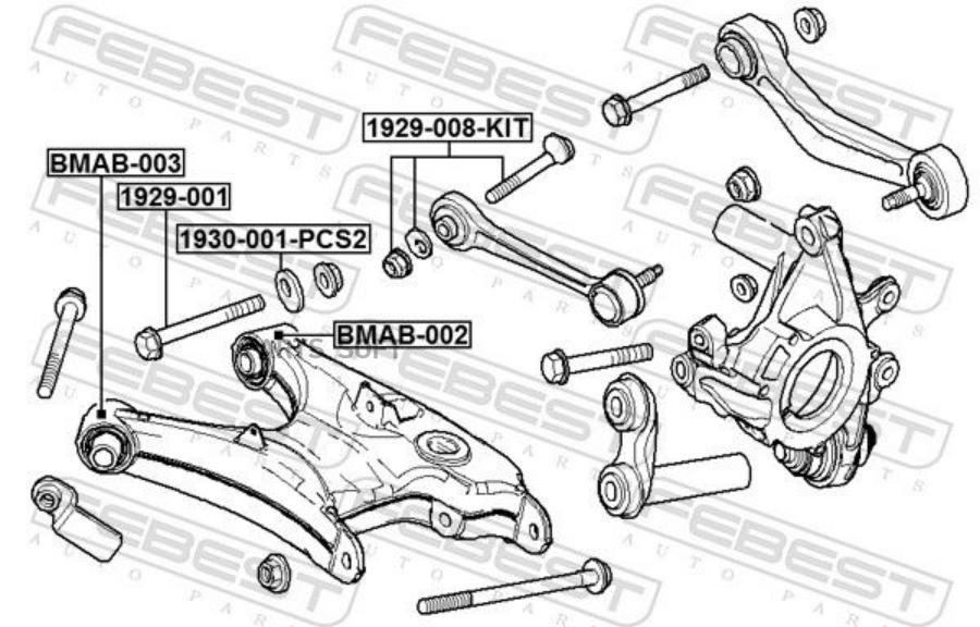 

Болт С Эксцентриком Ремкомплект Febest арт. 1929008KIT