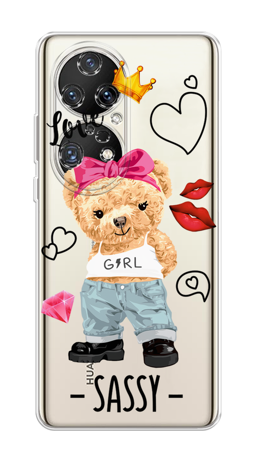 

Чехол на Huawei P50 Pro "Sugar Mommy", Голубой;белый;розовый, 6105050-6