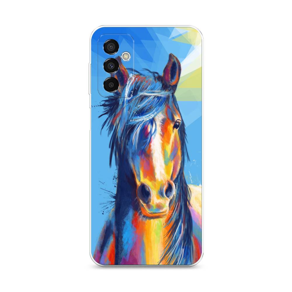 

Чехол на Samsung Galaxy M23 5G "Лошадь арт 3", Голубой;желтый;синий, 2105550-1