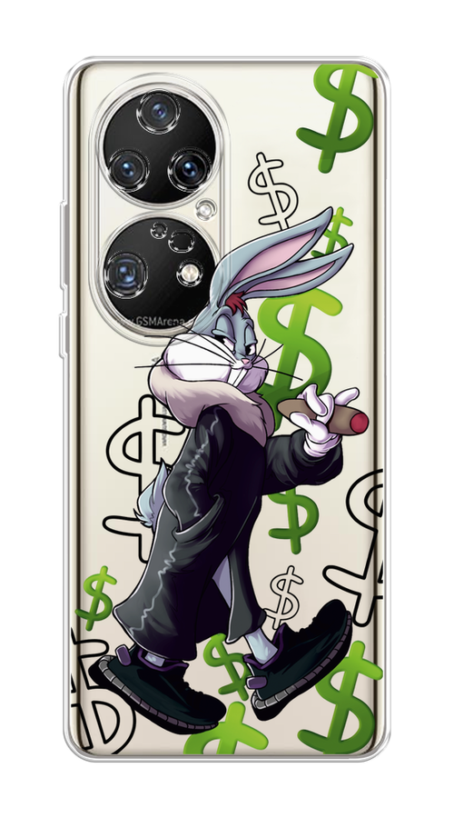 

Чехол на Huawei P50 Pro "Rich Bugs Bunny", Зеленый;черный;голубой, 6105050-6