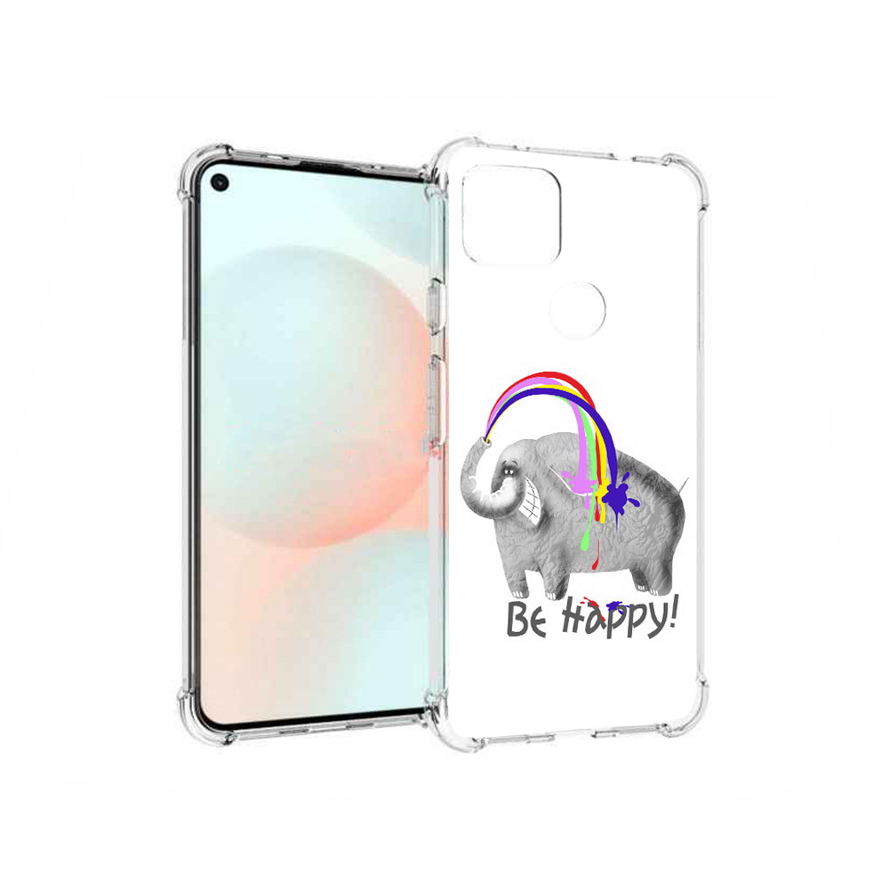 

Чехол MyPads Tocco для Google Pixel 5A счастливый слон, Прозрачный, Tocco