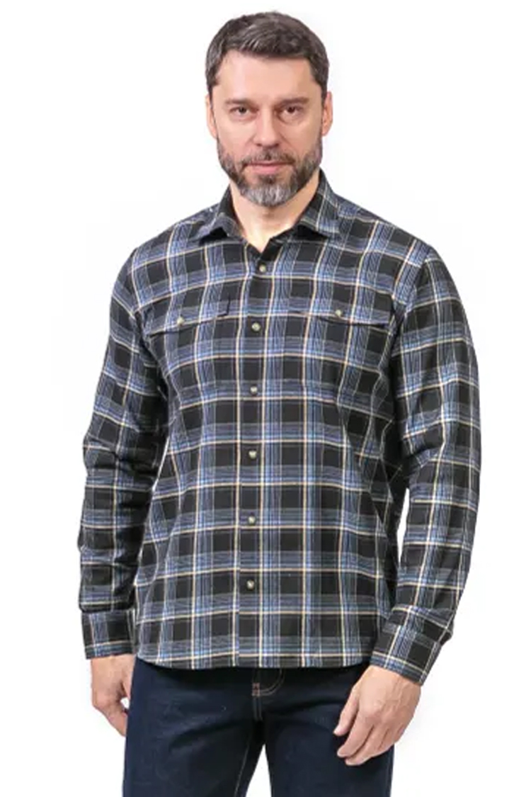 

Рубашка мужская Montana 11059 синяя XXL, Синий, 11059