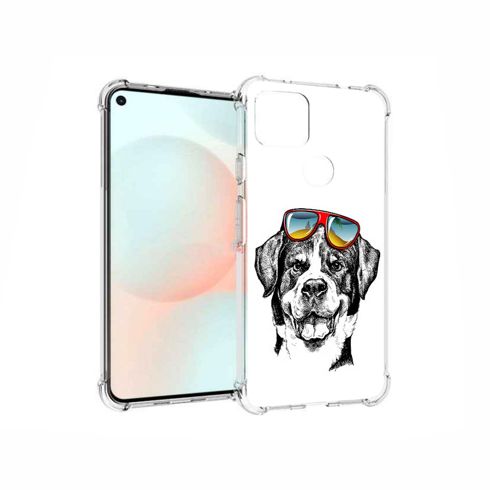 

Чехол MyPads Tocco для Google Pixel 5A счастливая собака, Прозрачный, Tocco