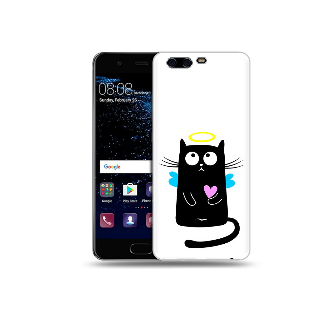 

Чехол MyPads Tocco для Huawei P10 Plus Кот ангелок (PT60941.40.96), Прозрачный, Tocco