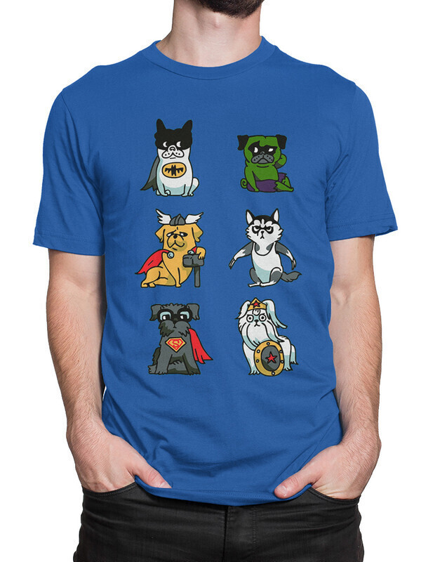 

Футболка мужская Dream Shirts Супергеройские псы 10010712 синяя L, Супергеройские псы 10010712