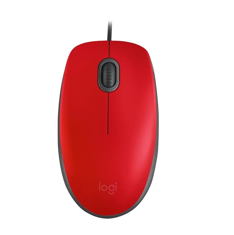 Мышь Logitech M110 Silent проводная, красная, 910-005501