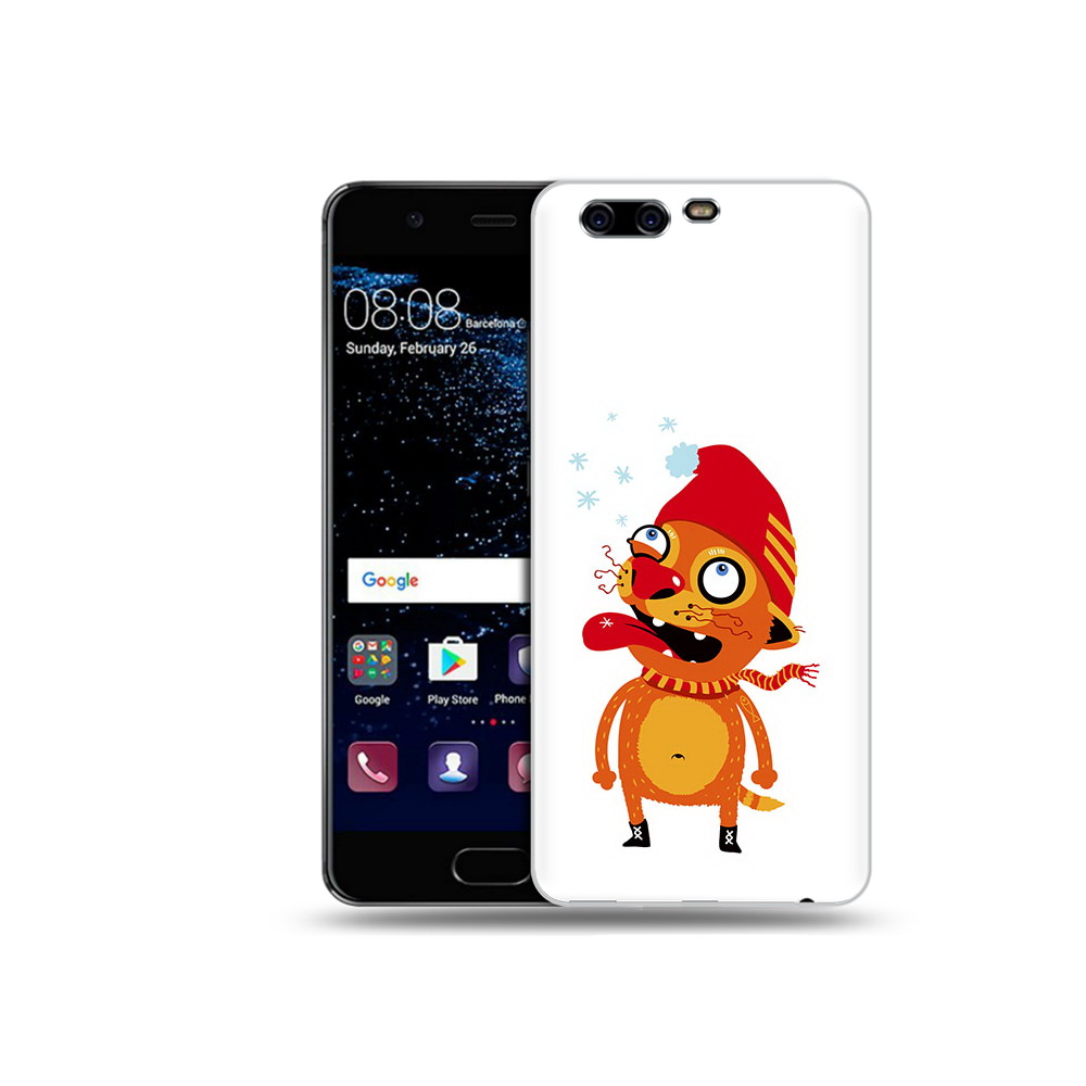 

Чехол MyPads Tocco для Huawei P10 Plus Зимний кот (PT60941.40.88), Прозрачный, Tocco