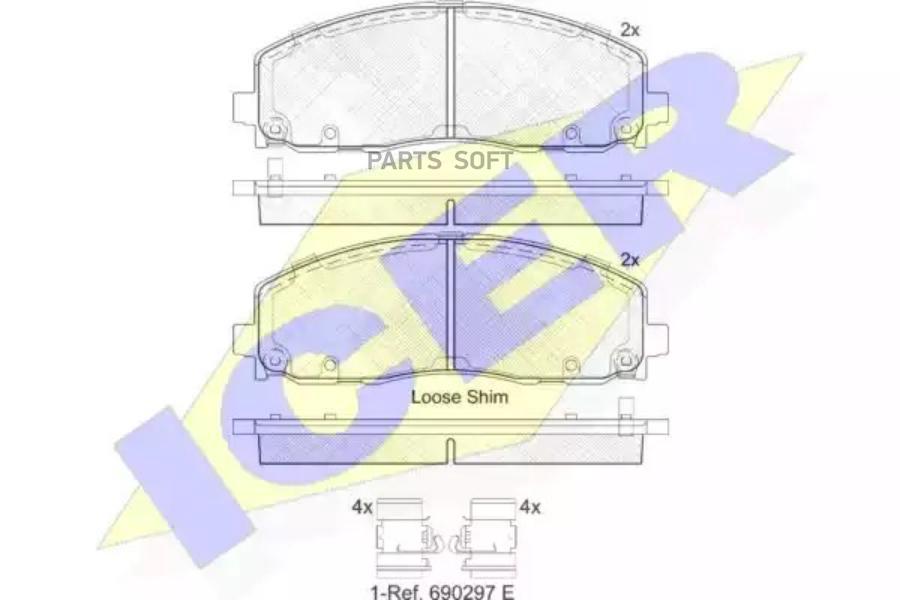 

Тормозные колодки ICER 182054