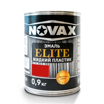 фото Эмаль novax elite "жидкий пластик" (1л - 0,9 кг) (красный)