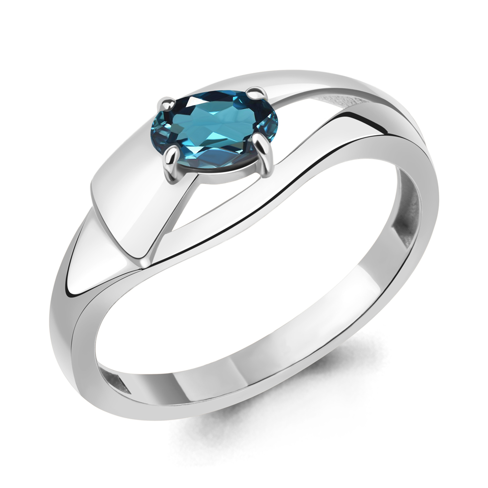 

Кольцо из серебра с топазом Aquamarine Aquamarine 6967208_925_р р, 6967208_925_р