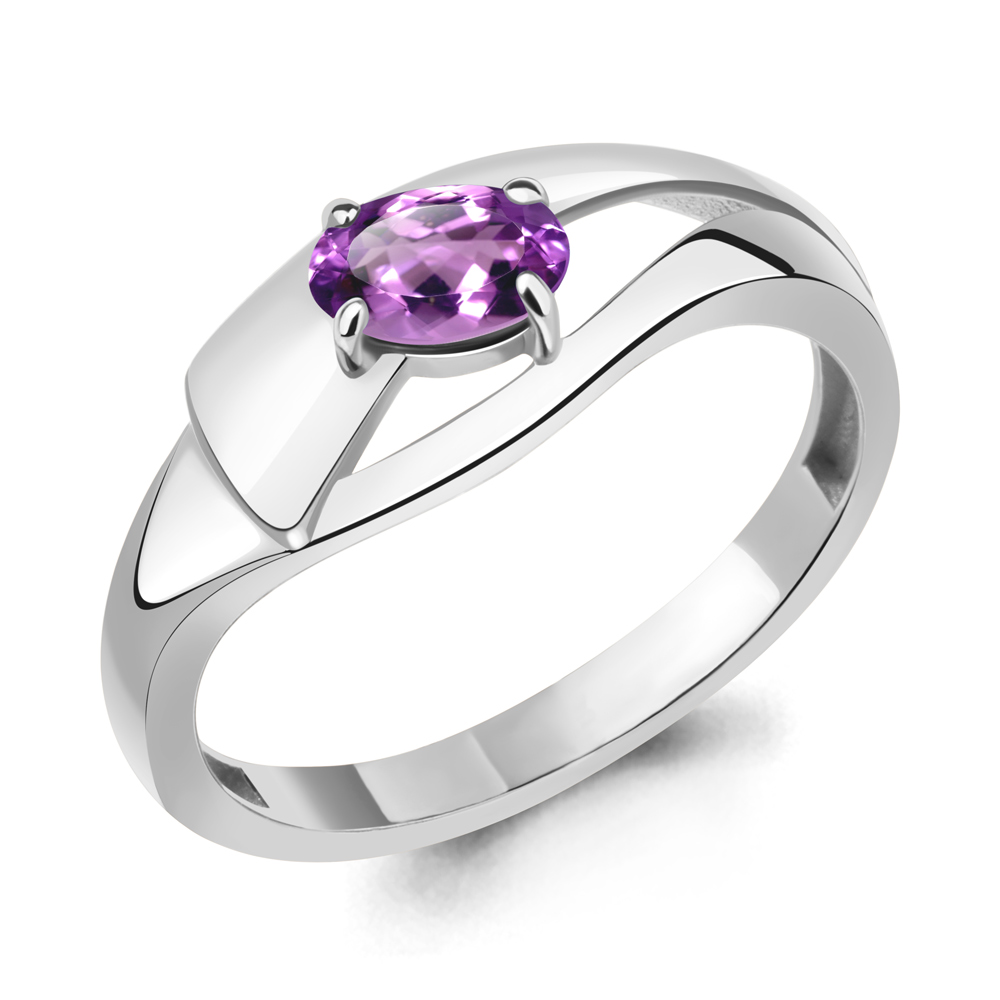 

Кольцо из серебра с аметистом Aquamarine Aquamarine 6967204_925_р р. 16,5, 6967204_925_р
